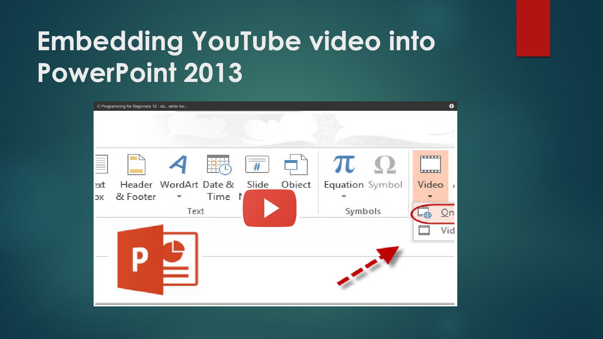 doecan i embed youtube video in powerpoint 365 for mac
